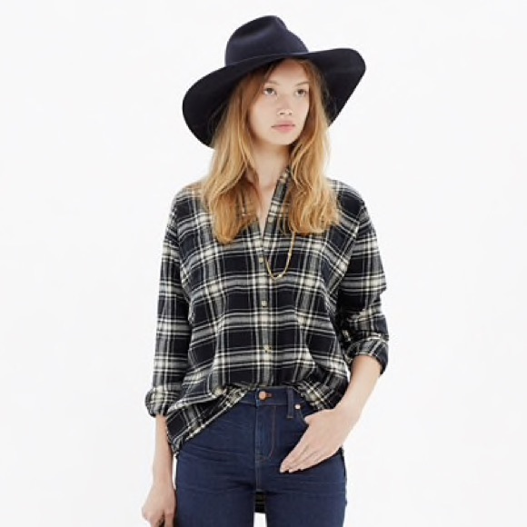 Madewell Tops - Madewell 3/4 Hi-Lo Flannel